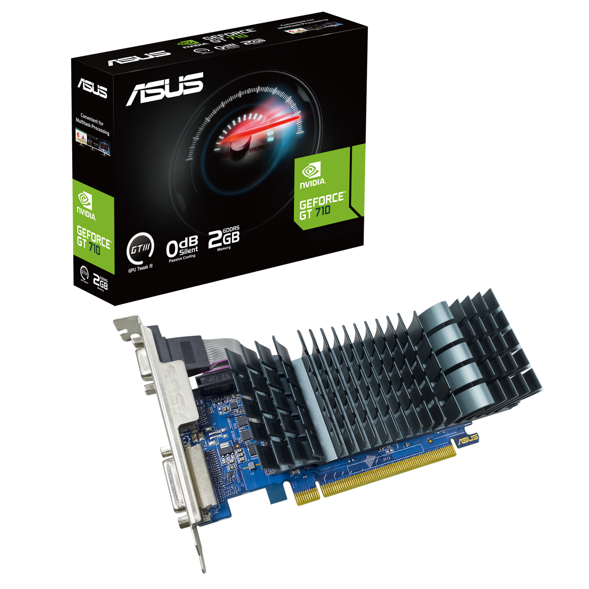 ASUS GeForce GT 710 2GB GDDR5 EVO Low-Profile Grafikkarte thumbnail 3