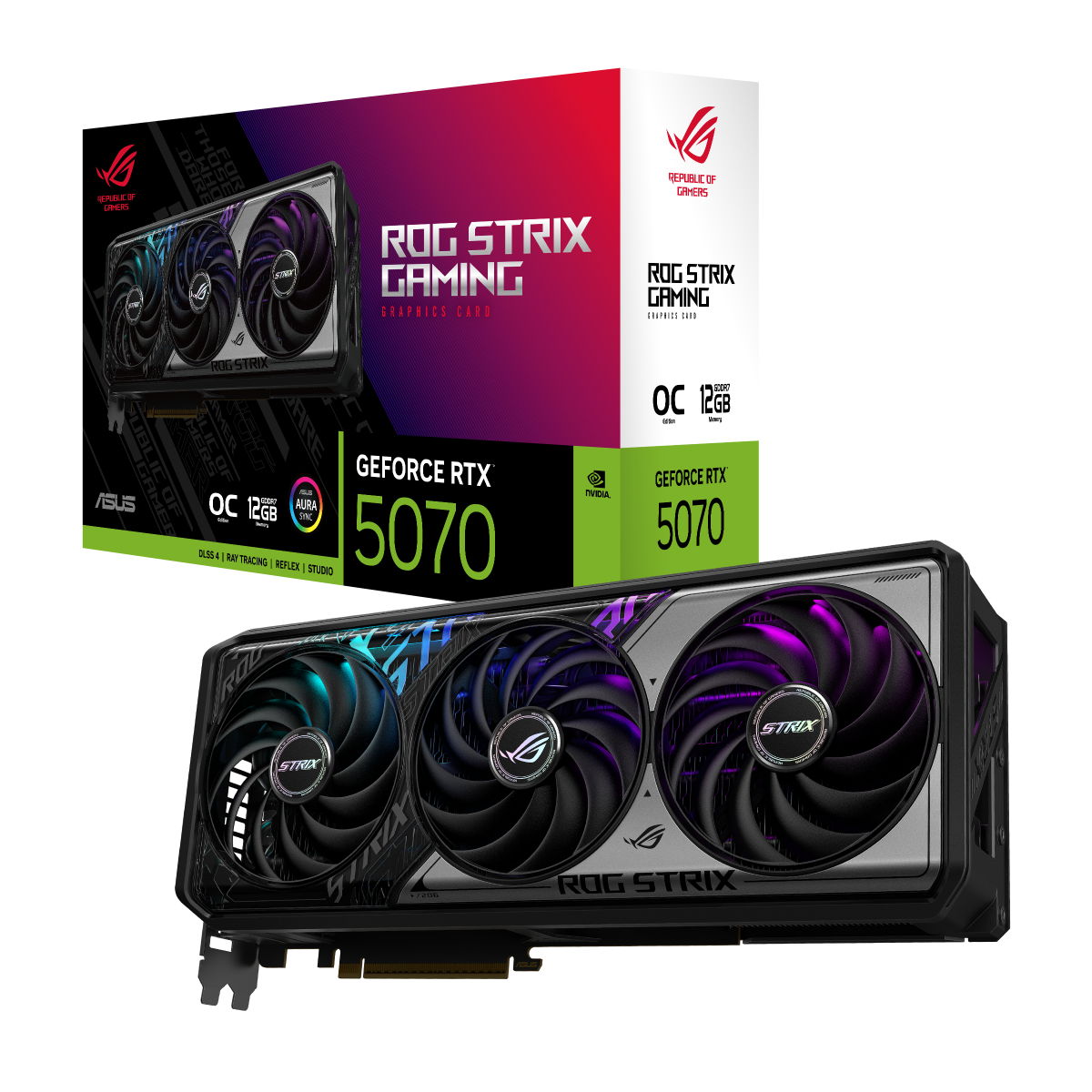ASUS ROG Strix GeForce RTX 5070 OC Edition 12GB GDDR7 Gaming Grafikkarte 1